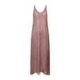 thumbnail image 5 of NMMUED Womens Crochet Sleeveless Dress Casual Summer V Neck Boho Knit Cover Up Beach Vacation Long Tank Dresses Pink XL, 5 of 6