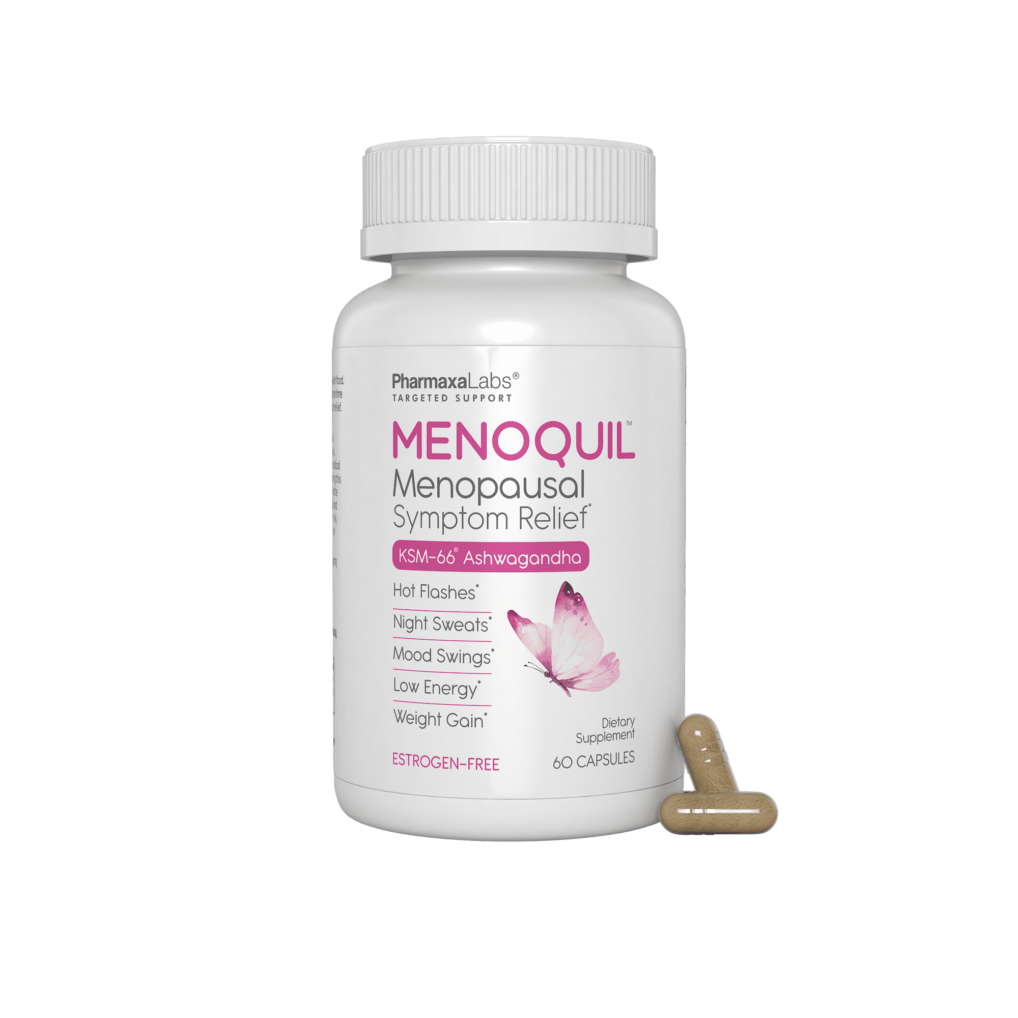 Menopausal Multi-Symptom Relief Black Cohosh, Ashwagandha, Chasteberry, Soy Isoflavones, Grape Seed & Sage - 60 Capsules