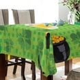 thumbnail image 3 of St Patrick's Coin Clover Tablecloth Rectangle Colorful Table Cloth Large Square Table Cover for Dining Kitchen Party 54"x54" Decor Gift, 3 of 7