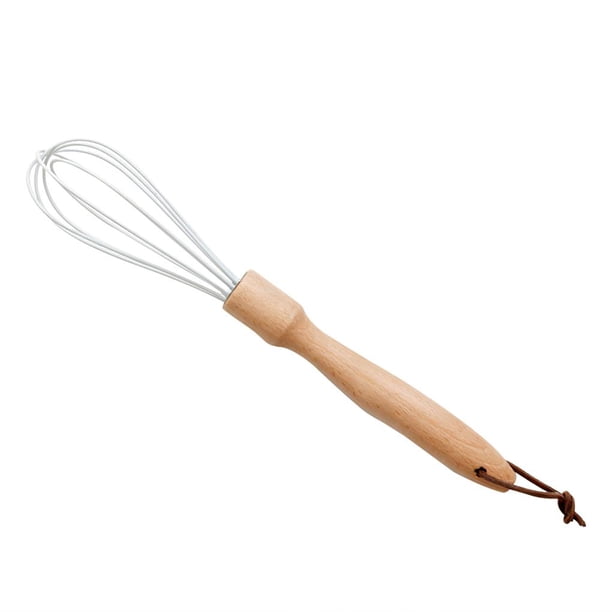 Batidor De Huevos De Silicona De 8 Pulgadas Batidor De Huevos De Mano De Madera Batidor De Pasteles Manual Antiadherente Herramienta De Cocina Para Mezclar Huevos Revolver Hornear Cateissary HA013861-00