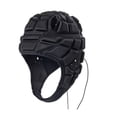 thumbnail image 7 of Rugby Helmet Headguard with Adjustable Strap Ultralight Impact-Resistant Soccer Ski Soft Protective Helmet for Kids Youth-Black,L, 7 of 7