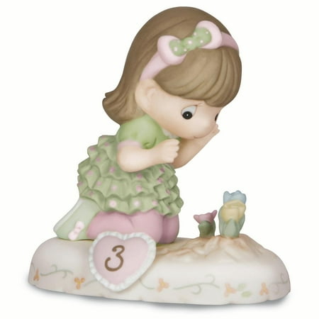 - Precious Moments Growing Grace Age Three Brunette Porcelain Figurine