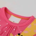 thumbnail image 4 of MIASHUI Robe Décontractée à Manches Courtes pour Filles, Col Rond, Ligne A, Dessin Animé, Rose, 6-7 Ans, 4 of 6