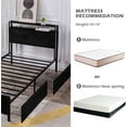 thumbnail image 5 of Reliancer Twin Size Bed Frame with 2 XL Storage Drawers, Platform Bed Frame with 2-Tier Headboard, Strong Metal Slat Support/No Box Spring Needed/Easy Assembly, for Teenagers Adults, 5 of 6