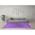 thumbnail image 3 of Ahgly Company Indoor Round Oriental Purple Industrial Area Rugs, 5' Round, 3 of 4