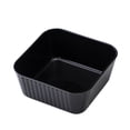 thumbnail image 2 of Square Cereal Bowl, Plastic Serving Bowl Portable for Picnic Snack Salad Dessert, Lightweight Reusable Soup Bowl for Home Camping Travel, Black, 2 of 6