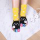 thumbnail image 4 of Calcetines de cinco dedos Calcetines de algodón Calcetines de cinco dedos en 3D Calcetines multicolores con dibujos de gatos, 4 of 5