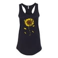 thumbnail image 2 of You Are My Sunshine Skull And Sunflower Inspirational/Christian Ladies Racerback Tank Top, Black, Small, 2 of 3