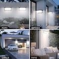 thumbnail image 3 of 2 Piezas Lampara Exterior Pared, 18W 5000K Arbotantes De Pared Exterior LED, 5000LM Lamparas Para Exterior De Casas pared, Lamparas Exteriores Muro, IP65 Impermeable, Para Patio, Pasillo(Luz Natura), 3 of 7