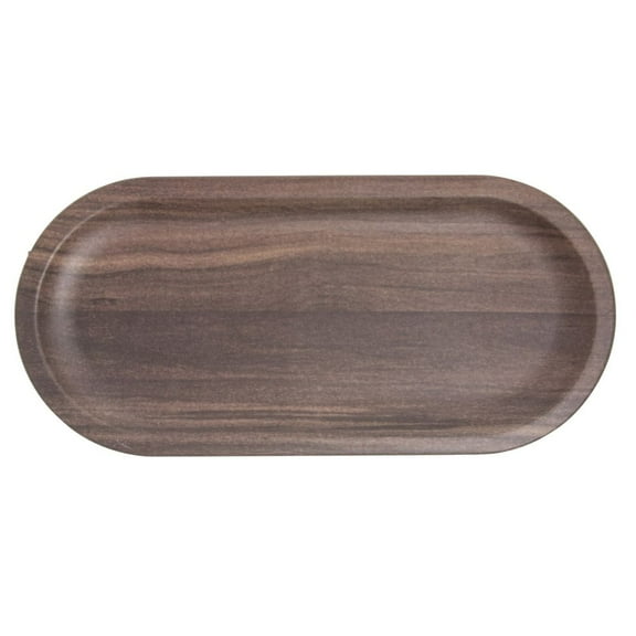 HUBERT® Oval Platter with Acacia Finish - 12 1/2" L x 5 7/8" W