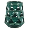 thumbnail image 1 of Privilege International Ceramic Geometric Pierced Table Vase, 1 of 2