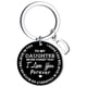 thumbnail image 1 of Llaveros para mujer, llavero de billetera, llavero de auto, lindo llavero DIY para mi hija, llavero de acero inoxidable negro con apellido de 26 letras, 2,5 cm, decoraciones de moda, 1 of 3