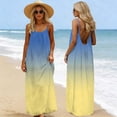 thumbnail image 1 of LVHAOGJOB Robe Maxi pour Femmes Dos Nu Longue Robe d'Été à Bretelles Spaghetti Sans Manches Imprimée Grande Taille Robe Soleil pour Femmes Tendance, 1 of 9