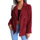 thumbnail image 3 of Gibobby Blazer para mujer elegante chamarra para mujer perfecto para uso casual y de negocios(Rojo,M), 3 of 5