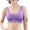Light Purple, variant on Women Lace Bralettes Crop Tank Top Wireless Push Up Underwear Padded Bandeau Bra with Strap for Daily Wear Yoga Running