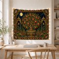 thumbnail image 5 of Armchair Bookshelf Cat with Ornate Pomegranate Tree, Cozy Dark Academia for Book Lovers, Aesthetic Wall Decor, Mother'S Day Gift, Tapestry Wall Hanging for Dorm and Living Room, 5 of 7