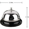 thumbnail image 2 of ZHUYING Call Bell 2 Packs 3.35 Inch Diameter with Metal Anti-Rust Construction, ring bell,Desk Bell for Hotels, Schools, Restaurants, Reception Areas, Hospitals, Warehouses(Silver), 2 of 7