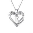 thumbnail image 4 of Ladies Double Heart Diamond Necklace With 26 English Letters Couple Necklace, 4 of 7