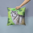 thumbnail image 2 of Alaskan Malamute St Patrick's Fabric Decorative Pillow, 2 of 4