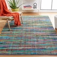 thumbnail image 3 of SAFAVIEH Rag Petar Striped Cotton Area Rug, Green/Multi, 2'6" x 4', 3 of 12