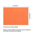 thumbnail image 2 of Uxcell 50 Sheets Colored Copy Paper for Office Printing Invitation Forms Art Projects Orange 8.3 x 5.8", 2 of 4