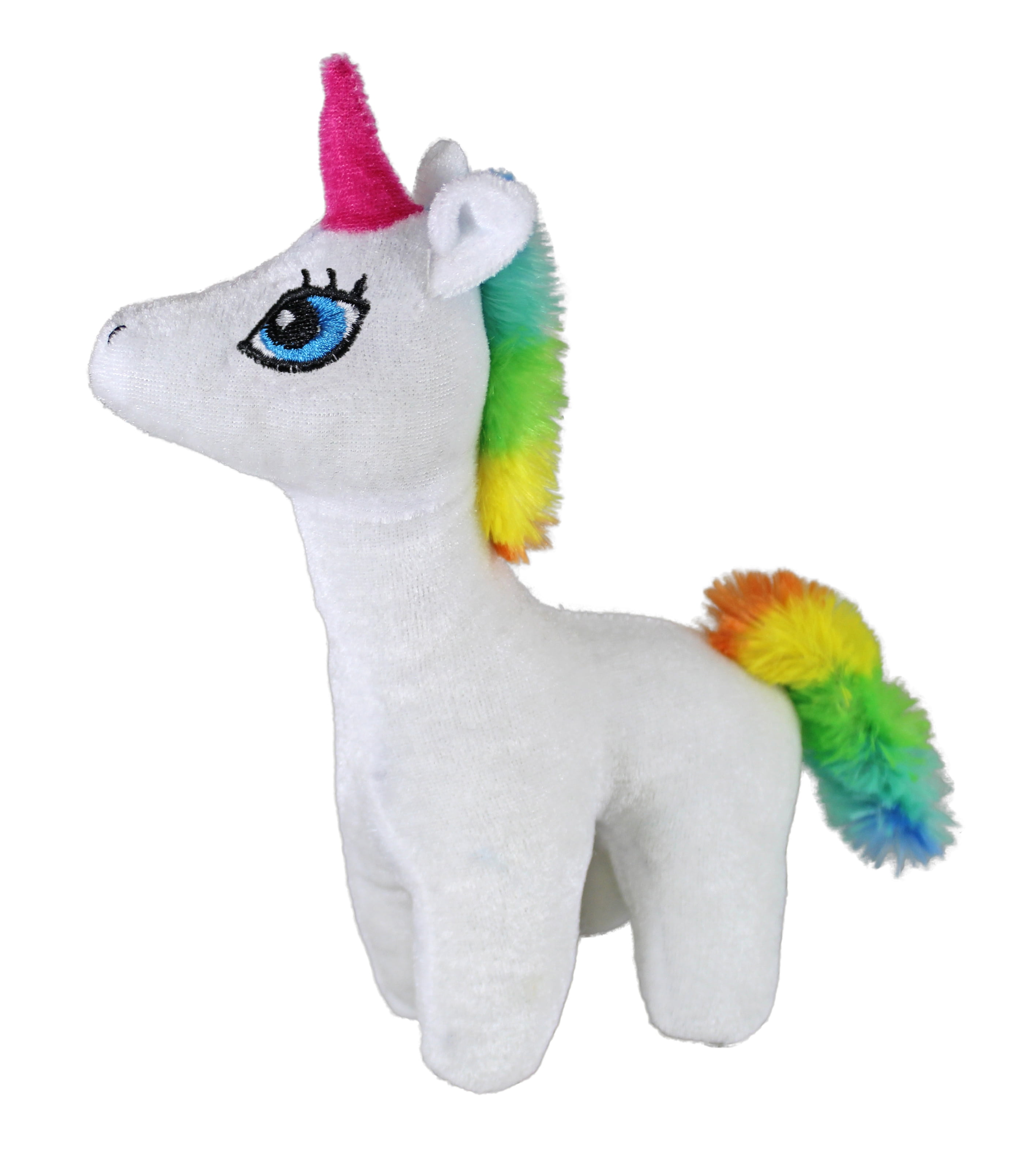 Plush Pal 9" Soft & Fluffy White Unicorn Stuffed Animal Toy with Rainbow Tail And Mane