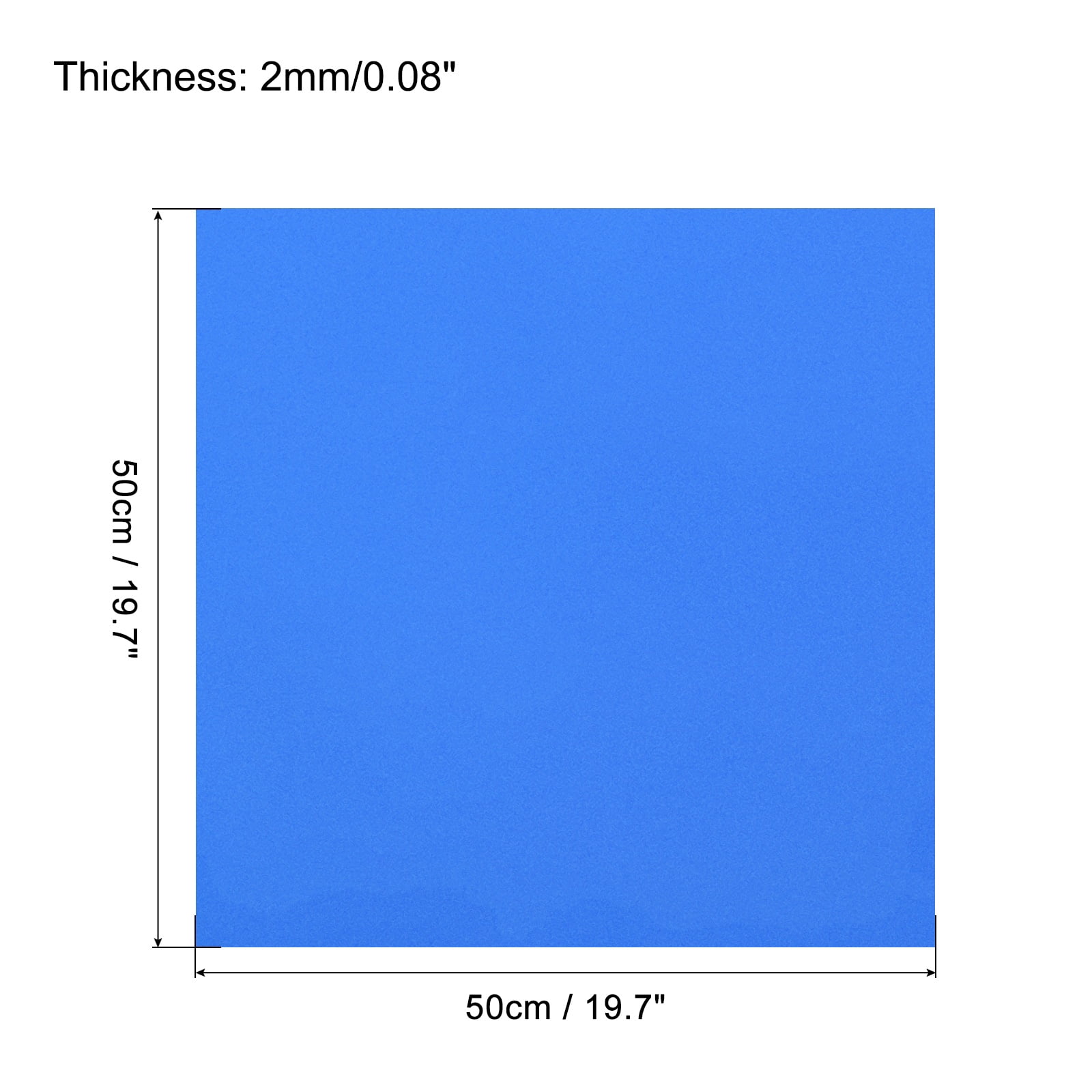Uxcell EVA Foam Sheets Dark Blue 19.7 Inch x 19.7 Inch 2mm Thick Crafts Foam Sheets for Costumes, Arts and Crafts Projects Pack of 5