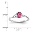 thumbnail image 2 of 10k White Gold Pink Tourmaline Ring - Size 6, 2 of 2