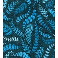 thumbnail image 3 of Indigo Duvet Cover Set, Dark Green Backdrop Floral Swirl Leaves Branches Details Image, Decorative 3 Piece Bedding Set with 2 Pillow Shams, King Size, Turquoise Pale Blue, by Ambesonne, 3 of 3