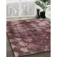 thumbnail image 3 of Ahgly Company Machine Washable Indoor Square Abstract Velvet Maroon Purple Area Rugs, 6' Square, 3 of 7