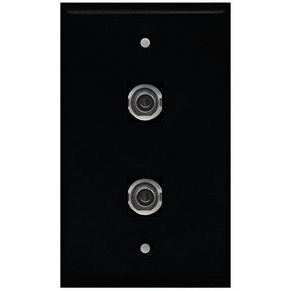 RiteAV - Black 2 Port 3.5mm Wall Plate