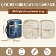 thumbnail image 7 of Xoenoiee Deer Cross Moon Pattern Bible Cover for Women Men Large Bible Bag Cotton Quilted Bible Case with Zipper Pocket and Handle Carrying Book Cover for Christian Study Supplies Accessories, 7 of 7