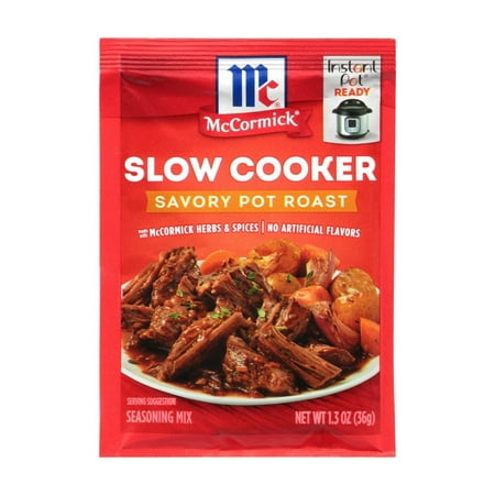 Mccormick, Slow Cooker Savory Pot Roast Seasoning Mix, 1.3 Oz (Pack Of 1) Packaging May Vary