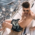 thumbnail image 2 of luoweisi Men's Beach Shorts Quick Dry Swim Trunks with Mesh Lining Wolf M, 2 of 5