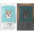 thumbnail image 2 of Caroline's Treasures BB1191CNL Checkerboard Blue Corgi Ceramic Night Light, 6x4x3", multicolor, 2 of 2