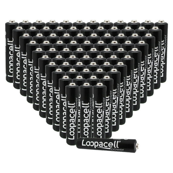 Loopacell AAAA 1.5v Miniature Alkaline Batteries - 80 Pack