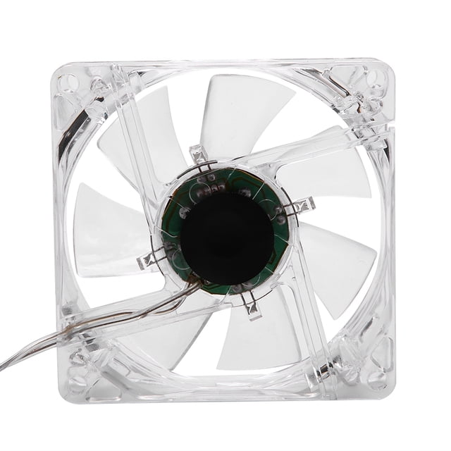 8cm Transparent Cooling Fan with 4 Color Lamps, 5V CPU Cooling Fan For PC Computer, USB Port, 10000 Hours Service Life
