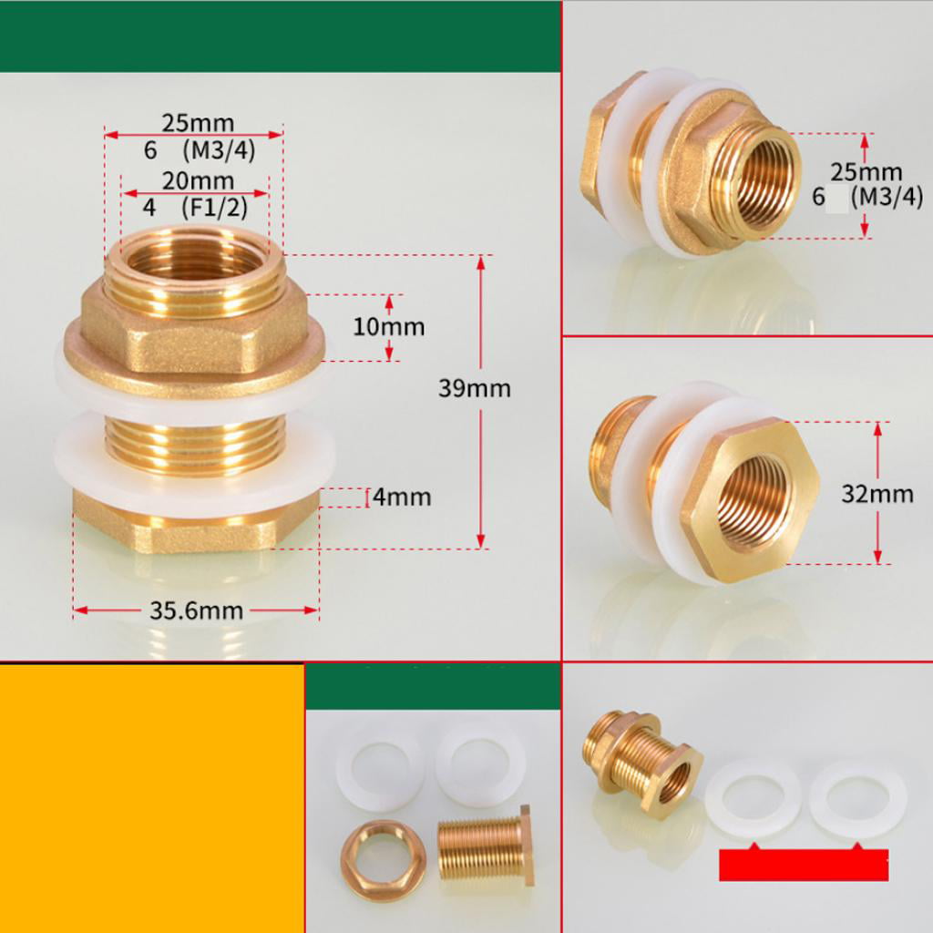 Compression Tank Connector and Washer Brass NEW Plumbing Fittings High Quality 