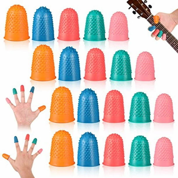 Toystoory 20 piezas de puntas de goma, dedal, suministros para guitarra, Protector de agarre, protección, accesorio de entrenamiento, equipo de tiro y tiro con