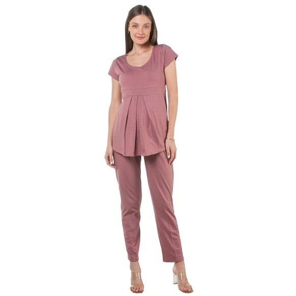 Conjunto de Maternidad Casual algodón Cómoda Almacenes Mario Color Rosa Talla Unitalla