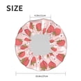 thumbnail image 6 of Kdxio Floral Strawberr Print Shower Cap for Women,Elastic and Reusable,Double Waterproof Layers Bathing Hat, 6 of 9