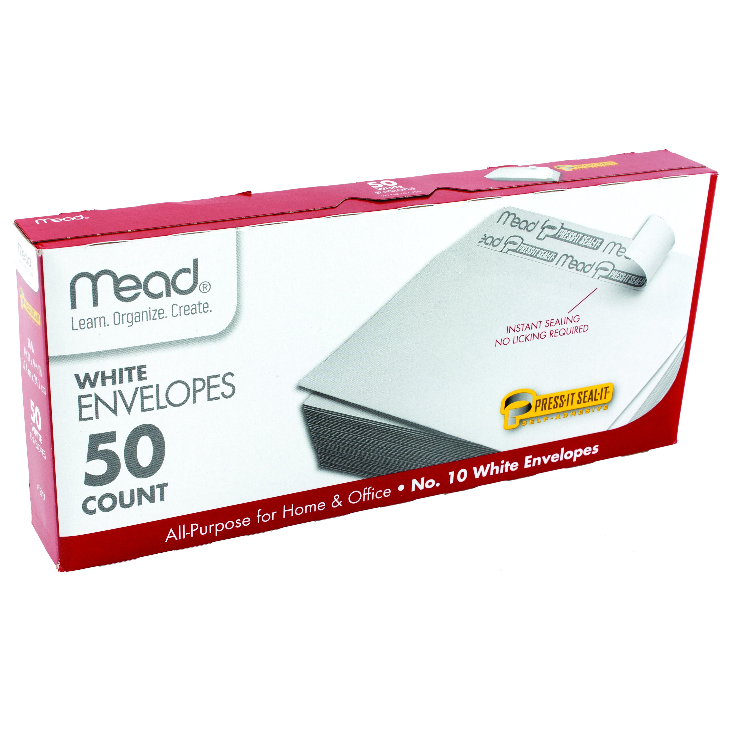Mead No 10 White self Adhesive White Envelopes 30 Count 