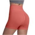 thumbnail image 4 of Sokhug Women High Waist Seamless Athletic Shorts Stretchy Tummy Control Shaping Shorts Daily Layering Slim Solid Color High Waist Yoga Shorts, 4 of 5