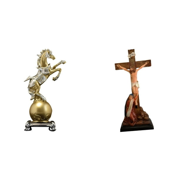 Figura de escritorio,Estante con estatua de caballo para escritorio,oficina y decoración del hogar,Figura decorativa de resina para escritorio,decoración del hogar,Estatua