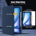 thumbnail image 3 of Funda para iPad Air 13 MoKo M3 2025 y M2 2024 con soporte para lápices, color azul marino, 3 of 8