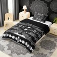 thumbnail image 2 of Erosebridal Black White Twin Comforter Sets, Grunge Bohemian Aztec Bedding Set, Black Reversible 2 Pieces, 1 Comforter and 1 Pillowcase, 2 of 6