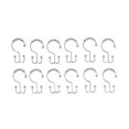 thumbnail image 1 of 12 ganchos de cortina de acero inoxidable de doble deslizamiento para baño., 1 of 5