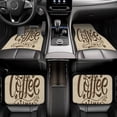 thumbnail image 6 of Sikiie Coffee Time (2) Car Foot Mat Set of 4 Pieces Basics Universal Fit Rubber Carpet Floor Mats For Car SUV Van & Truck, 26.8"L x 17.3"W (Front), 13"L x 17.3"W(Rear), 6 of 6