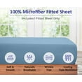 thumbnail image 4 of Royale Linens Fitted Sheet King - Brushed Hotel Quality 1800 UltraSoft Wrinkle & Fade Resistant - Bottom Sheet - Deep Pocket Stretches Up to 16" - Fitted Sheet Only - Elastic Sheet (King, Lake Blue), 4 of 10