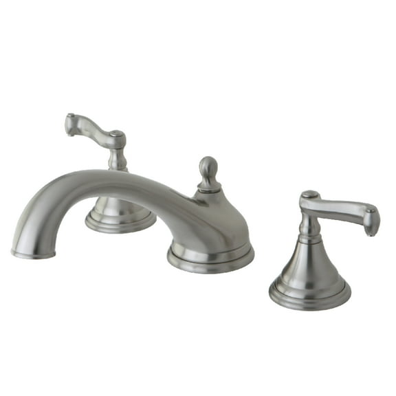 Kingston Brass KS5538FL Royale Two-Handle Deck Mount Roman Tub Faucet, Brushed Nickel